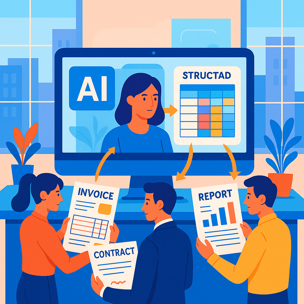 AI extracting data from business documents
