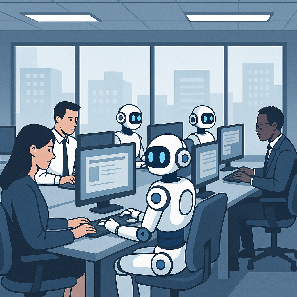 Digital robots joining office workers in automating business processes